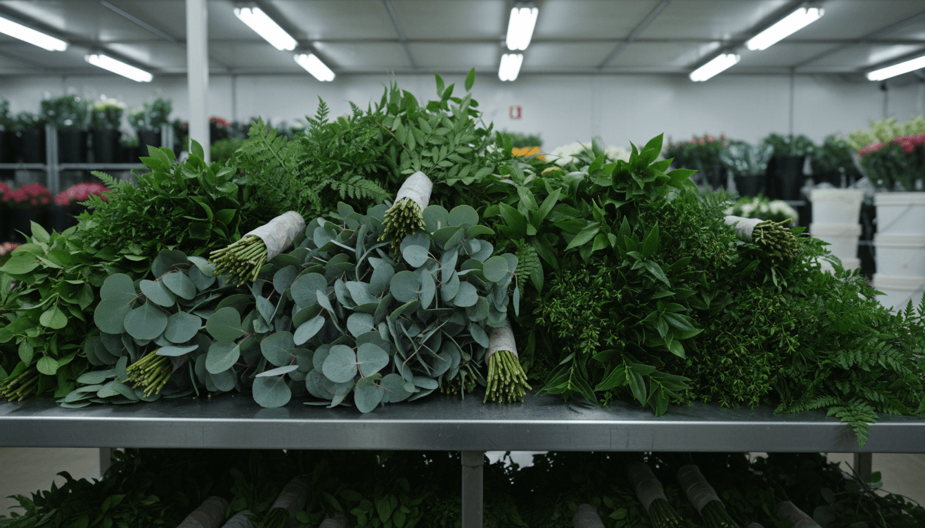 Bundles of eucalyptus and greenery