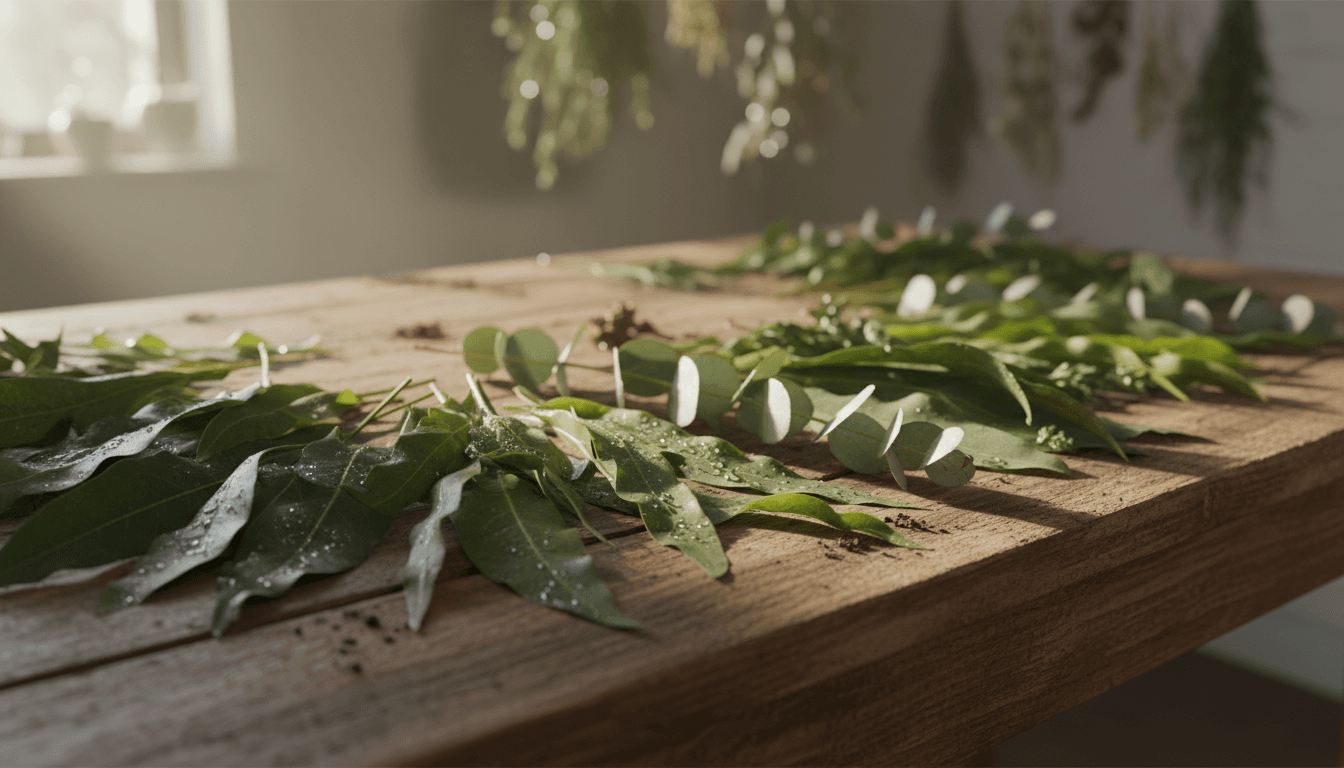Bundles of foliage and greenery