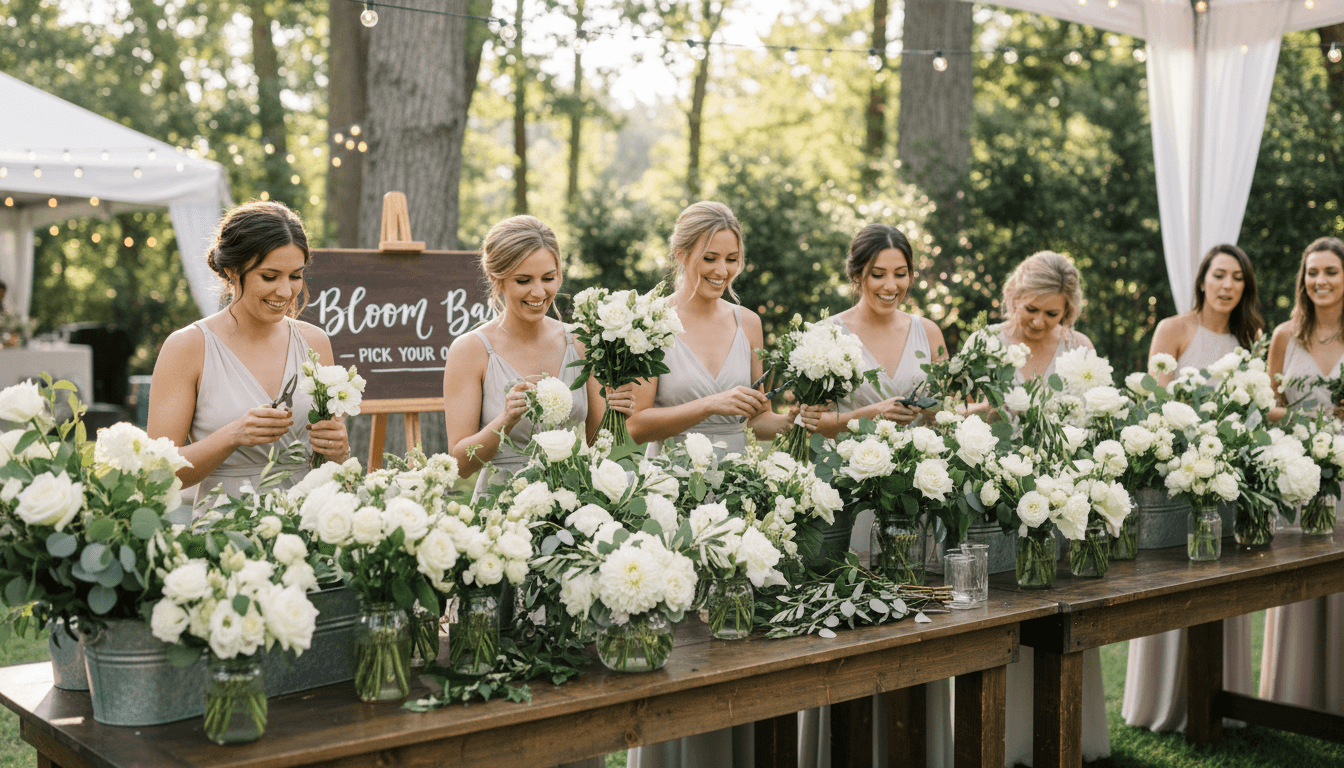 Bloom Bar rental at a wedding reception